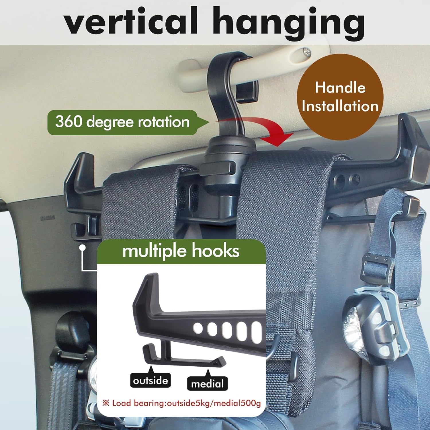 Heavy Duty Hanger for Tactical Gear Vest W/ 360°Rotatable Hook | Multipurpose Standard Plastic Hangers for Body Armor,Police,Military Gear,Scuba Diving, Survival Equipment (2-Pack)