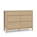 Storkcraft Horizon 6 Drawer Dresser, Driftwood | GREENGUARD Gold Certified, Wood Dresser for Nursery & Kids Bedroom, Nursery Storage with Interlocking Drawer System