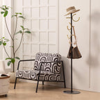 JIAYUEJU Coat Rack Freestanding Corner Coat Tree Hat Rack Stand with Heavy duty Marble Base & 6 Hooks for Entryway, Hallway, Living Room, Bedroom, Hotel, Office 14.57”x 14.57”x 66.93”