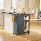 Gizoon Kitchen Cart, Rolling Kitchen Island Cart | Drawer, 22.8''W Countertop, Adjustable Shelve, Door, 4 Wheel, 3 Hook, Towel Rack, Multifunctional Storage Trolley, Grey