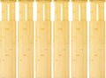 VaeFae 6 Pack Bamboo Drawer Dividers, 4" High Adjustable 16.6" - 21.8" Clothes Drawer Organizers, Expandable Separators for Bedroom/Bathroom/Kitchen/Office Storage