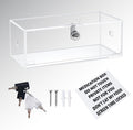 LifeLAZA Acrylic Refrigerator Lock Box, Medication Lock Box With 4 Key, Wall Mount Clear Safe Lockbox with Labels for Phone, Fridge, Food, Medicine