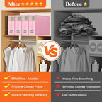 WOWBOX Sheet Organizers and Storage,Closet Bed Sheet Organizer Under Bed Storage and Organization with Label Cards & Clear Window for Bedding Sheets,Duvet Covers,Blankets (6 Pack，Pink)