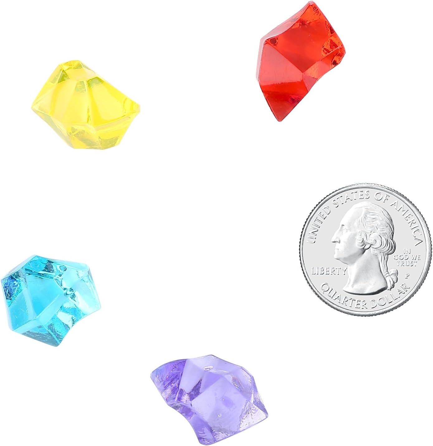 90PCS Multicolored Acrylic Fake Crushed Ice Rocks, Fake Diamonds Gems Plastic Ice Cubes for Crafts, Wedding Centerpieces, Vase Fillers, Home Decor, Table Scatter, Party Decorations