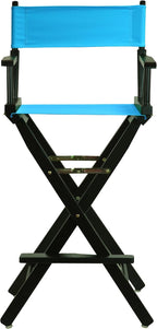 Casual Home 230-02/021-27 Director Chair 30" - Bar Height BlackFrame/Turquoise Canvas