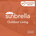 RSH DECOR: Sunbrella Deep Seating Cushion with Pillow Back | 24” x 26” x 5" Seat | Water & Fade-Resistant | Outdoor Chair Cushion Set for Patio Furniture | Made in USA (Provincial Azure)