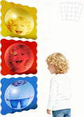 3 PCS Sensory Wall Mirror, 10″ x 10″ Acrylic Shatterproof Bubble Mirror for Classroom, Sensory Room Must-Have, Visual Tactile Stimulation Item for Play Room, Calming Corner