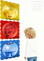 3 PCS Sensory Wall Mirror, 10″ x 10″ Acrylic Shatterproof Bubble Mirror for Classroom, Sensory Room Must-Have, Visual Tactile Stimulation Item for Play Room, Calming Corner