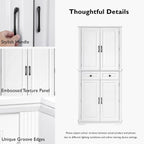 71" Tall Kitchen Pantry Cabinet with Storage, Cupboard for Kitchen