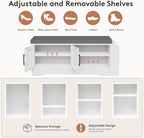 GRUSIGN Shoe Storage Bench, 2-Tier with Adjustable Shelves, Removable Cushion, 39.6'' Wide Shoe Rack Bench for Entryway Bedroom Living Room, White