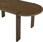 Christopher Knight Home Gernang Modern Minimalist Wooden Indoor Dining Table, Oval Top Dining Room Table for 6, Rubberwood Kitchen Table, for Family Gatherings/Restaurant, Walnut