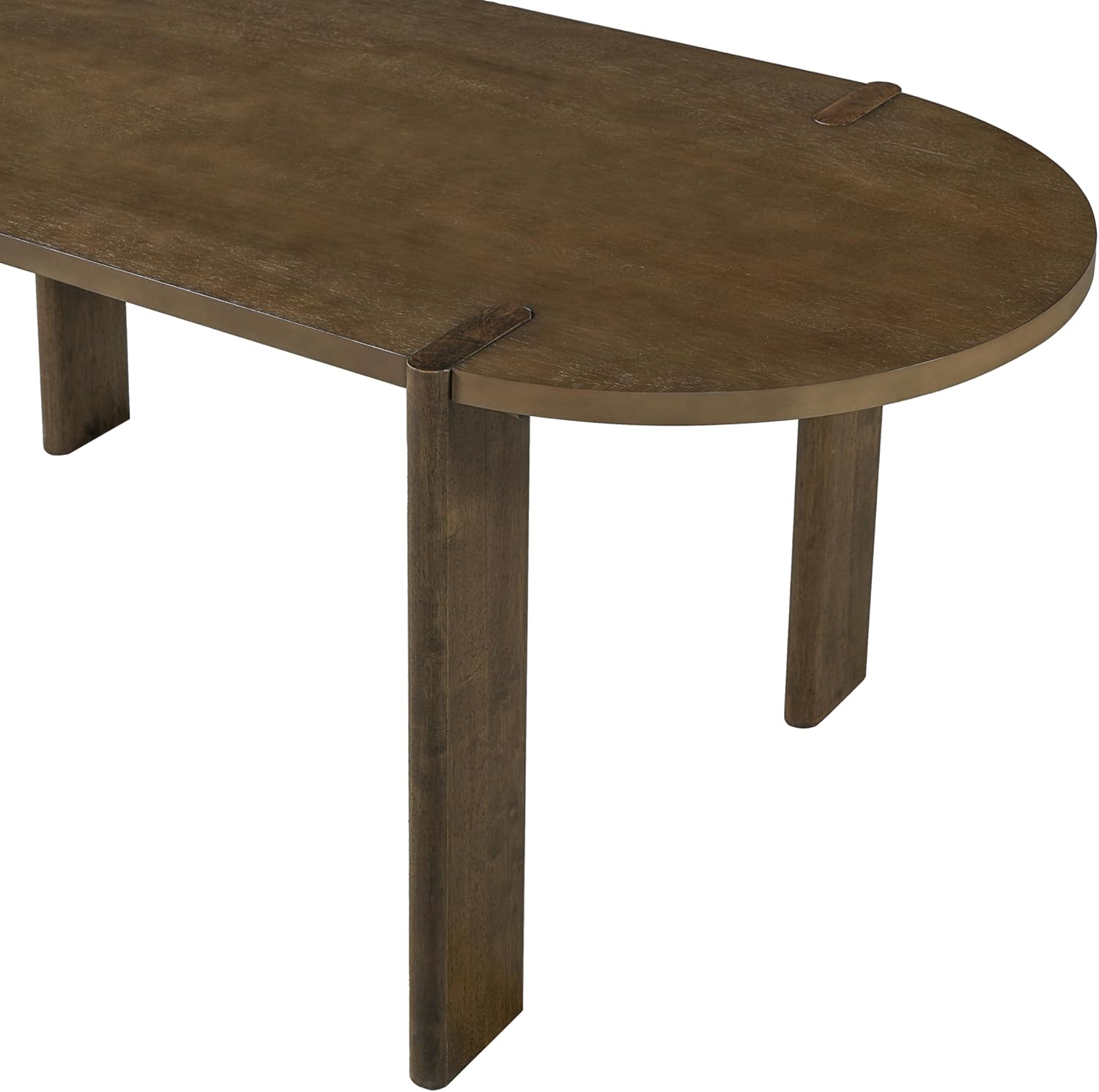 Christopher Knight Home Gernang Modern Minimalist Wooden Indoor Dining Table, Oval Top Dining Room Table for 6, Rubberwood Kitchen Table, for Family Gatherings/Restaurant, Walnut