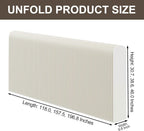 Accordion Room Divider, Short Folding Privacy Screen, Modern Freestanding Partition Wall for Small Spaces, No Drill, Portable Paper Room Separation for Home Office (White, L118.0 x W9.8 x H46.0 Inch)