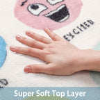 3.3 x 4 ft Calming Corner Classroom Rug Feeling Emotion Sensory Reading Corner Items Rug Educational Soft Fluffy Washable Non Slip Carpet Floor Mat for Nursery Homeschool Playroom Elementary