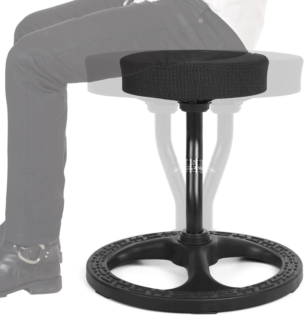 ADHD Chair for Kids, Yoga Chairs for Adults, Wobble Stool Active Flexible Seating Desk Chair with Non-Slip Base and Washable Seat Cover for Stability, Balance, Yoga, Office, School, Classroom