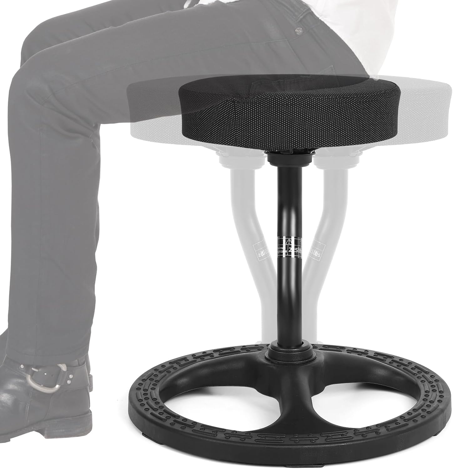 ADHD Chair for Kids, Yoga Chairs for Adults, Wobble Stool Active Flexible Seating Desk Chair with Non-Slip Base and Washable Seat Cover for Stability, Balance, Yoga, Office, School, Classroom