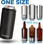 Frost Buddy NCAA Universal Buddy - Fits all - Stainless Steel Can Cooler for 12 oz & 16 oz Regular or Slim Cans & Bottles - Stainless Steel (College Team Tigers)