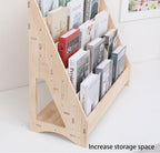 Montessori Toddler Book Shelf Organizer Single Sided Book Rack Display with Toy Storage, Children Baby Classroom Bookshelf, Kids Room bookcases cabinets & Shelves Natural Pine (31”)