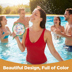 6PCS Floral Round Foldable Hand Fan, 6 Styles Round Folding Fan Japanese Cooling Fans Portable Handheld RoundFans for Indoor & Outdoor Travel Events Party Festival
