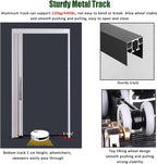 Collapsible Sliding Door 80in High, Aluminium Customizable Room Divider with Keys for Kitchen Bathroom Living Room Office (68x203cm/26.8x80in)