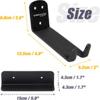 Venzo Bike Bicycle Cycling Pedal Wall Mount Indoor Storage Hanger Stand - Hook Rack Holder - with Tire Brackets - Great for Garage and Shed (3)