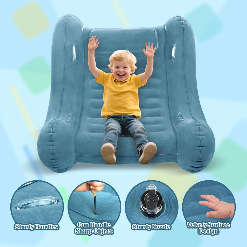Sensory Rocker Chair for Kids, 55” x 55” x 46” Air Cloud Rocker, Inflatable Sensory Chair for Autistic ADHD Child, Indoor/Outdoor Toddler Rocking Chair
