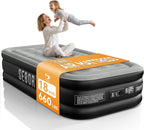 Sebor Air Mattress Twin with Built-in Pump 18", Comfortable Self-Inflating Air Mattress with High-Speed Pump, Durable Blow Up Mattress Twin with Storage Bag for Guests, Camping, Travel