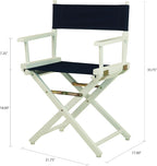 Casual Home 18" Director's Chair White Frame with Navy Canvas