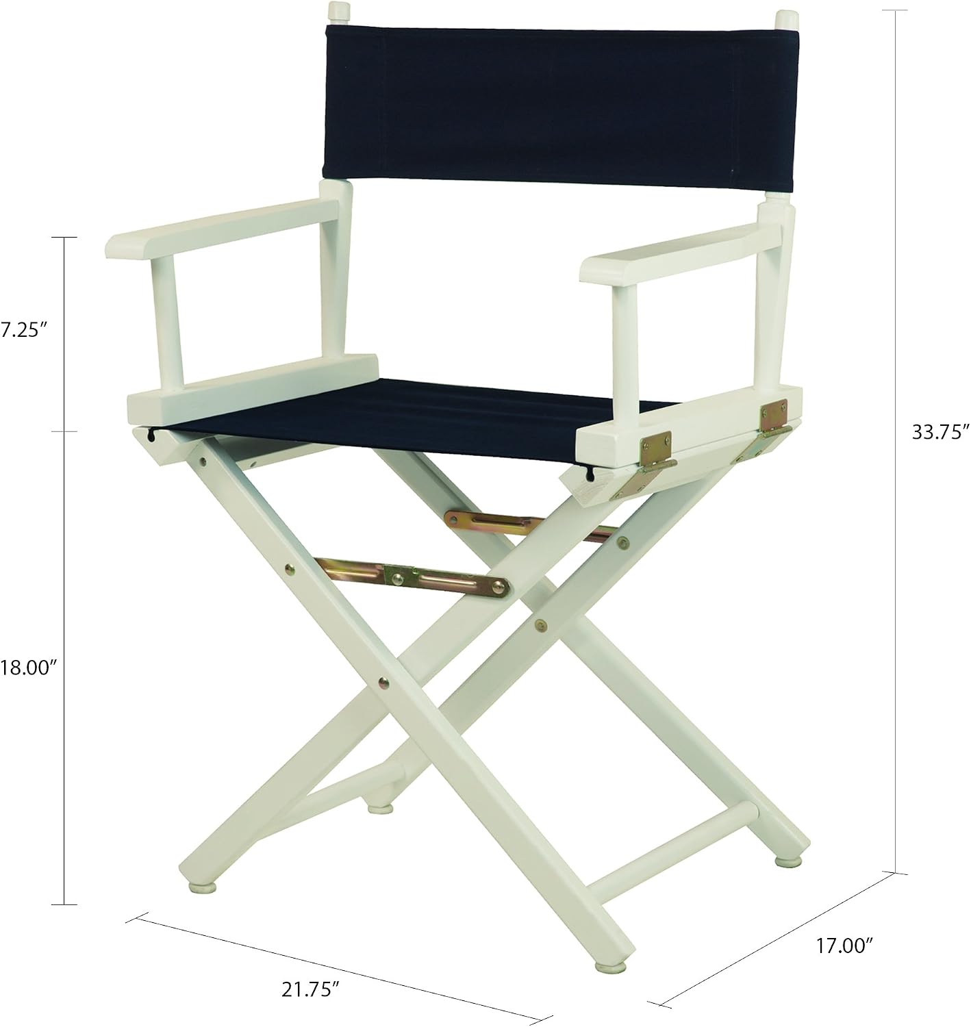 Casual Home 18" Director's Chair White Frame with Navy Canvas