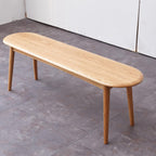HomSof Natural Oak 100% Solid Wood for Dining Bench Table Bench for Living Room 39.4"x 11.8"x 16.1",Oak