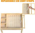 GDLF Light Table for Kids, 3-in-1 Kids Activity Table with Storage, LED Sensory, Building Brick & Art Station with Paper Roll Holder for Ages 3+