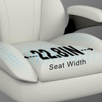 Office Chair, Home Desk Chair, Ergonomic Computer Chair with Lumbar Support, Executive Leather Chair with Flip-Up Armrests, Big and Tall Swivel Rolling Chair, White