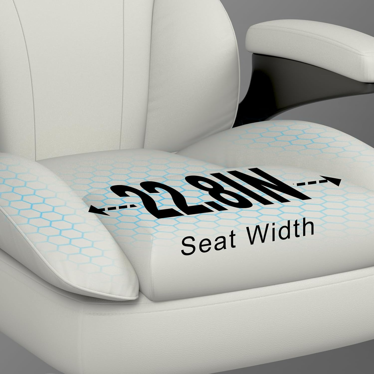 Office Chair, Home Desk Chair, Ergonomic Computer Chair with Lumbar Support, Executive Leather Chair with Flip-Up Armrests, Big and Tall Swivel Rolling Chair, White