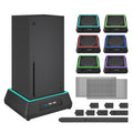 Cooling Fan for Xbox Series X Mviioe Xbox Series X Cooling Stand with LED Indicator, Extra Big Turbo Fan, USB 2.0 Ports, Dust Cover Filters (Only Compatible with Xbox X)
