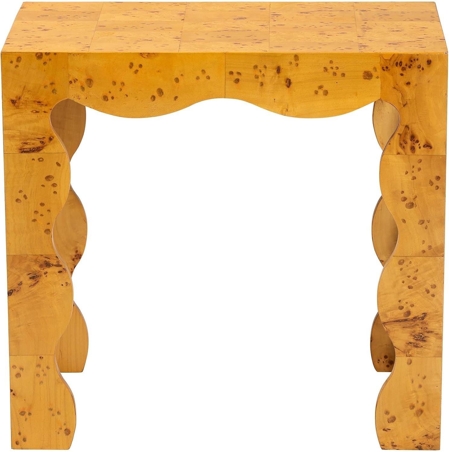 Bali & pari Huxley Modern and Contemporary Real Burl Wood End Table