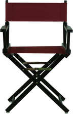 Casual Home 18" Director's Chair Black Frame with Burgundy Canvas
