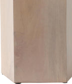 Wood Pedestal End and Side Table for Living Room Decor - Decorative Small Table Stand for Room, Bedroom, or Home Decor Drink Table - Versatile Night Stand or Bedside Table for Small Spaces - 36", Tan