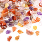 Swpeet 1.1 Pound Small Tumbled Chips Stone Gemstone Chips Crushed Pieces Irregular Shaped Stones Crystal Chips Stone Perfect for Jewelry Making Home Decoration