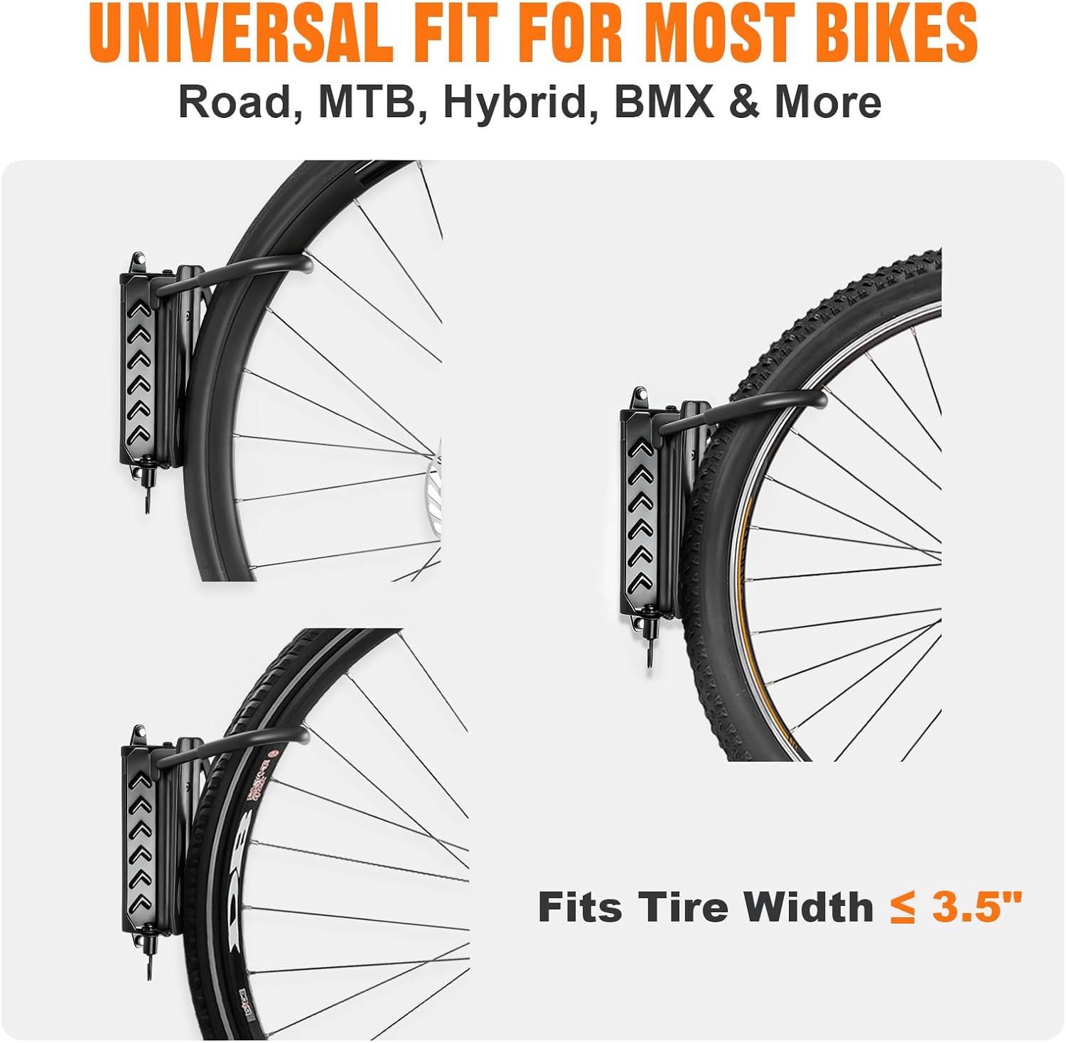 QAQ Swivel Bike Wall Mount, Vertical Bike Rack Garage Holds Up To 66lbs, Bike Hooks For Garage Space-Saving, Easy To Install -1 PACK