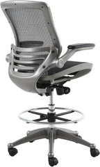 Harwick Evolve All Mesh Heavy Duty Drafting Chair, Gunmetal Finish