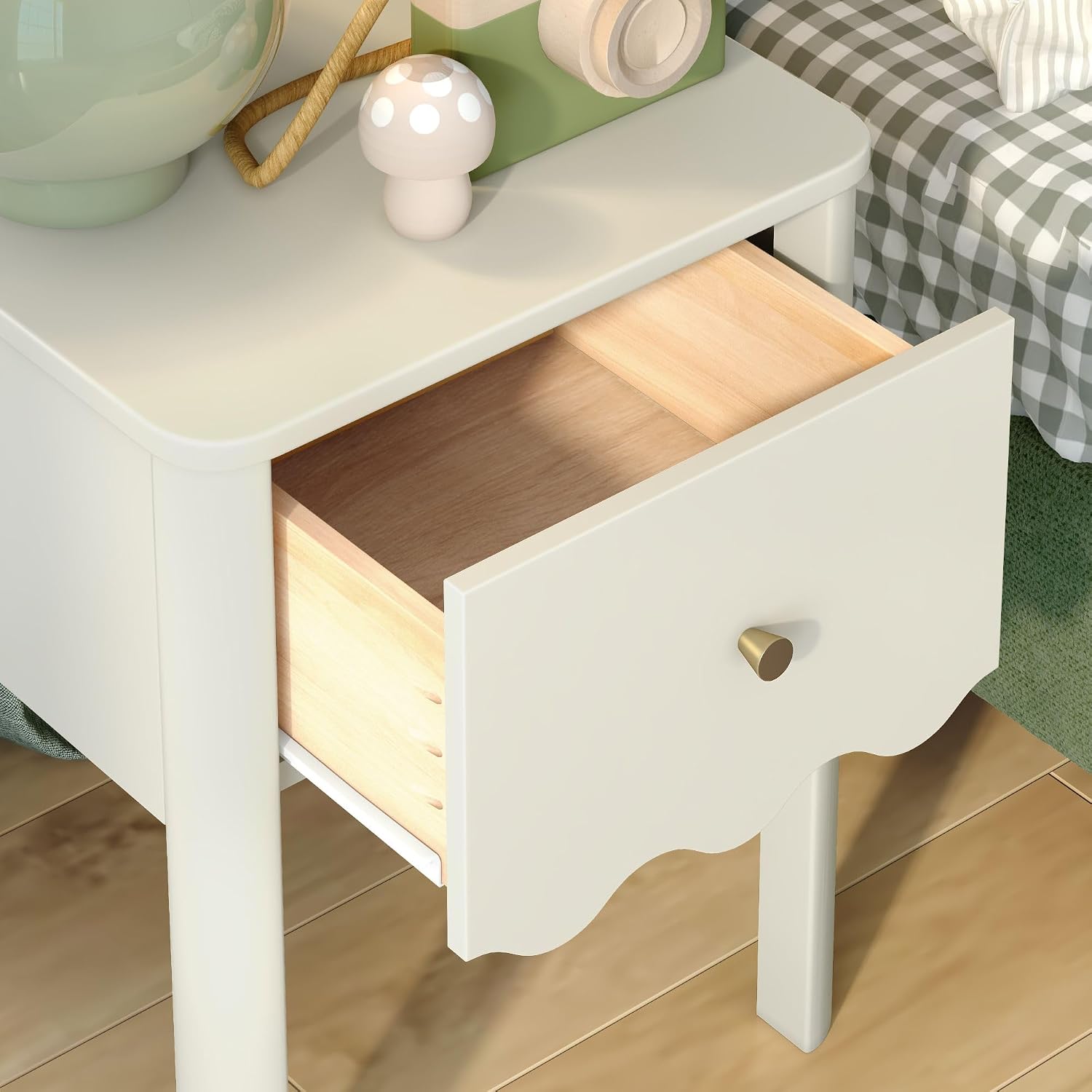 Max & Lily Sutton Nightstand, Linen White