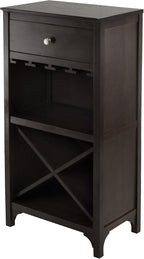 Winsome 3-Piece Ancona Wine Cabinet Modular Set, Black