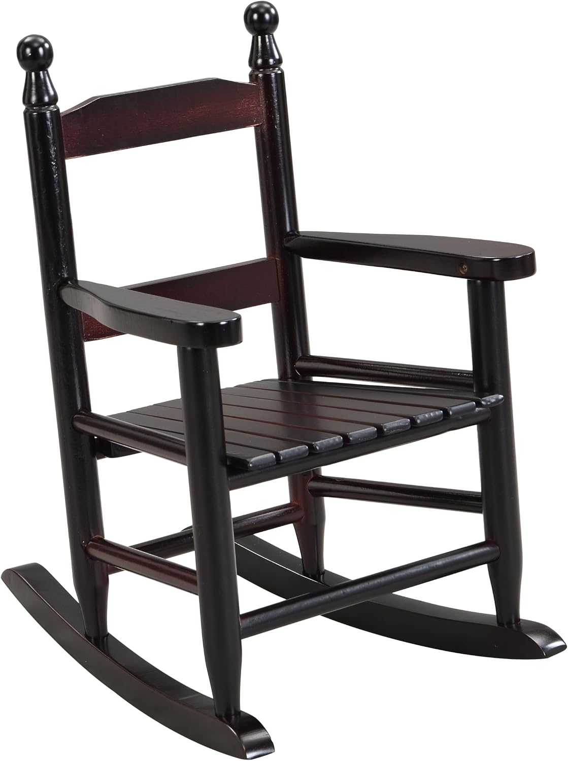 Kids Rocking Chair: Solid Hardwood Construction with Slatted Backrest for Children 3-10 Years - Indoor Outdoor Use for Living Room Playroom Balcony & Porch
