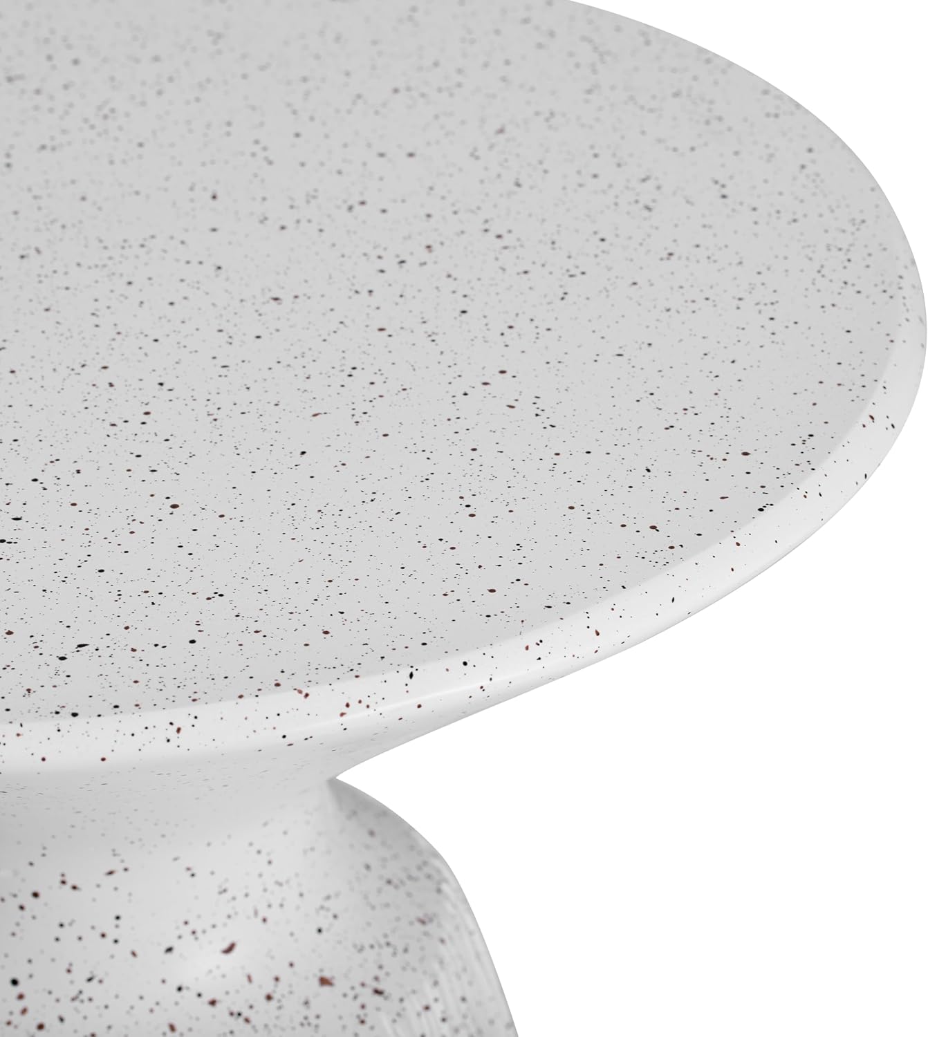 Outdoor Small end Table White Marble Retro Speckled Textured All-Weather MGO Side Table, Indoor Living Room end Table End Table for Home Office Living Room and Patio Decor, sode ta