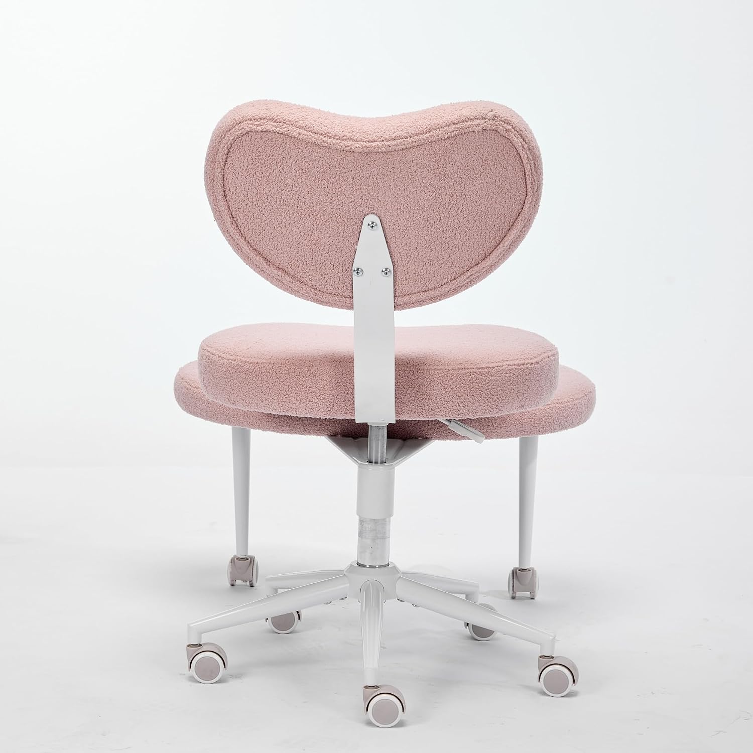 Meditation Chair Plus, Cross Legged Chair with Wheels, ADHD Chair, Criss Cross Desk Chair with Lumbar Support and Adjustable Stool, Flexible Design for Fidgety Sitters, Pink