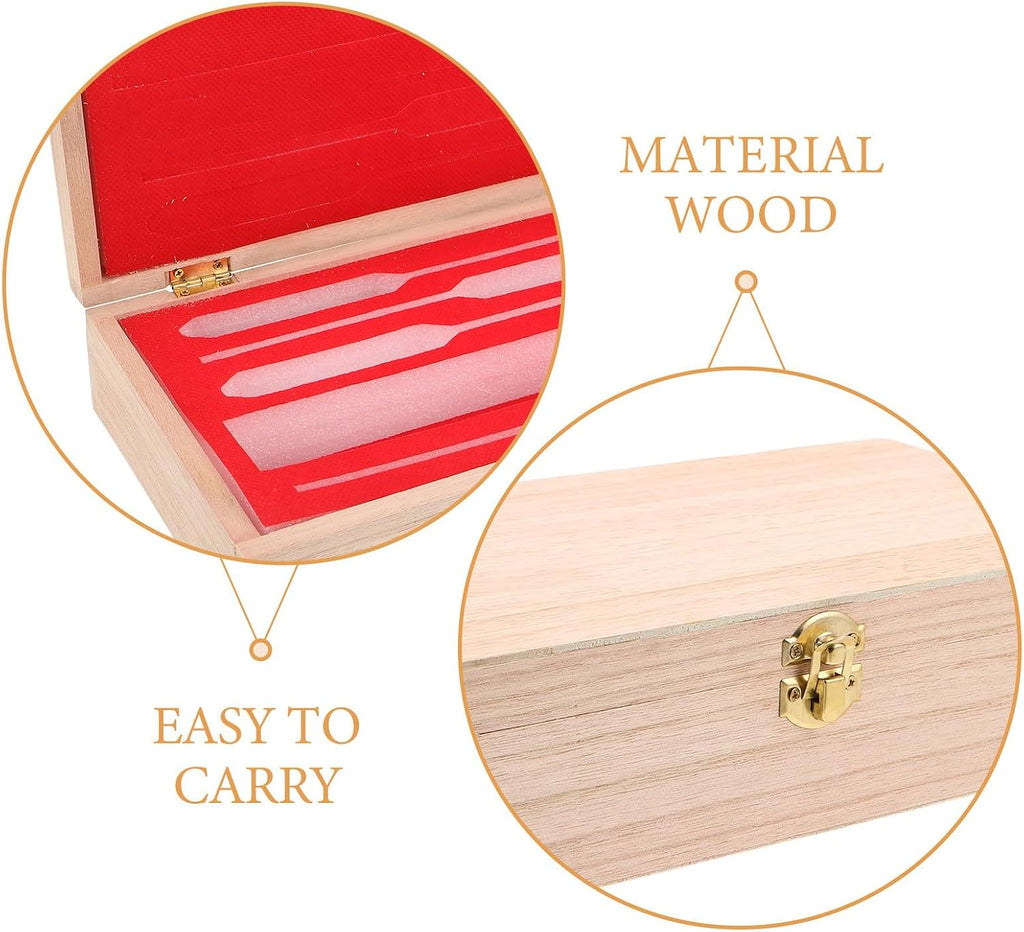 Hydrometer Storage Box: Wooden Distiller Hydrometer Protective Case with Foam Insert - Secure Organizer for Alcoholmeters & Brewing Test Equipment