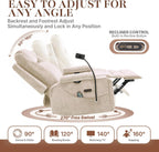 360° Swivel Rocker Recliner Chair for Adults, Rocking Chair Nursery with Massage and Heat, Chenille Fabric Recliner with Cup Holders & Side Pocket for Living Room