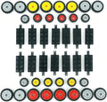 Wheels and Axles Sets, Tires Building Kit, Compatible with Standard Building Blocks Wheels and Axles, Car Parts and Classic Pieces Accessories, Bulk Bricks Sets Education Construction Toys