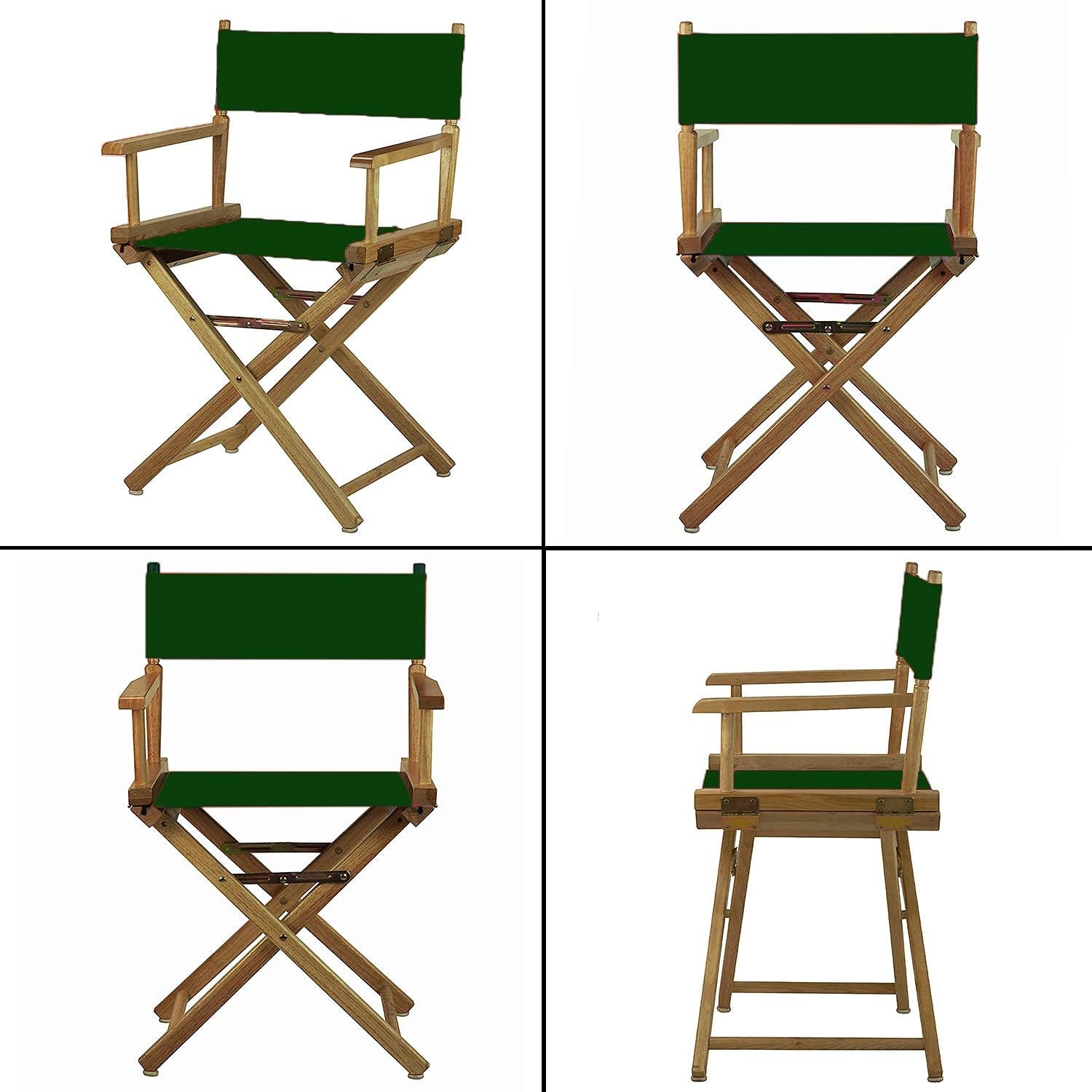 2 Set Replacement Cover Canvas for Directors Chair, 20cm X 52cm + 52cm X 42cm, Green