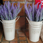 3 PCS 12 Inch Rustic Galvanized Flower Vases, Farmhouse French Buckets for Beautiful Floral Arrangements, Home Decor or Weddings and Events